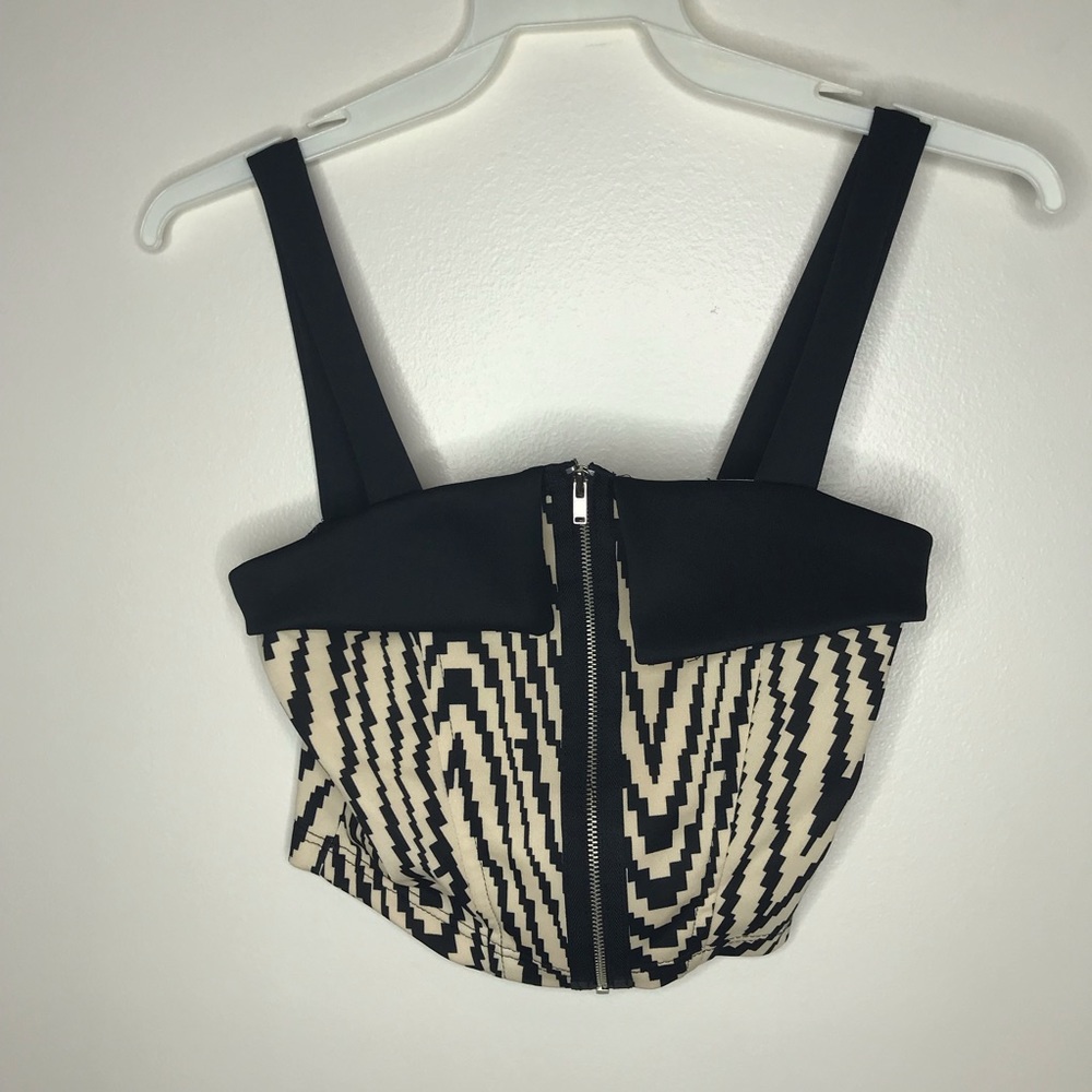 Tribal Aztec Zip Front Crop - Picture 3 of 6